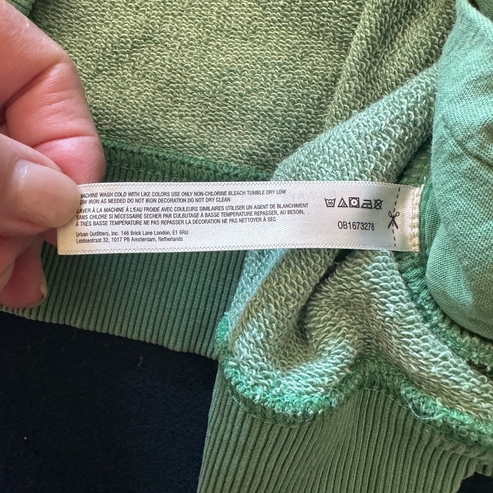 Green &Yellow FREE PEOPLE MOVEMENT Sweatshirt- soft comfy cozy/like NEW💚💛zoom in - Picture 8 of 12